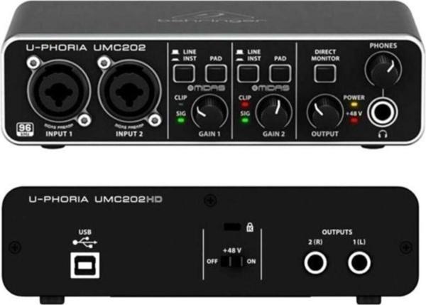 Behringer 2 Giriş 2 Çıkış Usb Stüdyo Ses Kartı Umc202Hd - Image 1