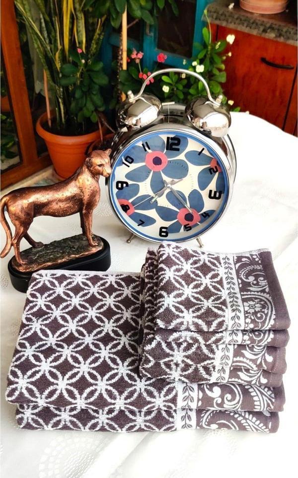 Altınbaşak Hediyelik, Çeyizlik , İhraç Fazlası Özel Üretim Bukle Cotton Banyo-Mutfak Havlu Seti (6'Lı Set) - Image 1