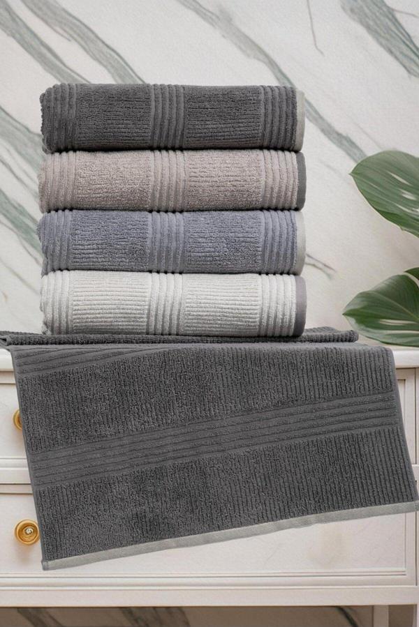 Altınbaşak (4.Lü Kutulu Set) %100 Coton Yeni Sezon 50X90Cm.  Lüks El  Ve Yüz Havlu Seti - Image 1
