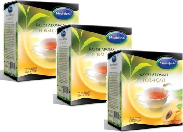 Mecitefendi 3 Adet Kayısı Aromalı Form Çayı (Süzen Poşet 40'Lı) - Image 1
