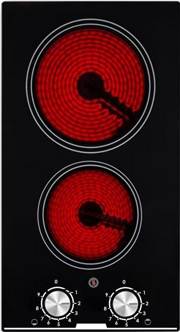 Afm Tech V5-02 Vitroseramik 2'Li Ankastre Elektrikli Ocak - Image 1