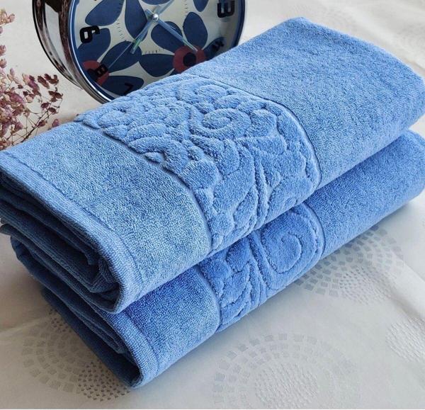 Altınbaşak (2'Li Banyo Havlu Seti) Çeyizlik Lüx Cotton 70X140Cm. İhraç Malı Havlu Seti (%100 Pamuk Lifi İçerir) - Image 1