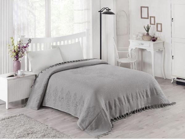 Z&N Style Ahuse Çift Kişilik 200Cm X 220Cm Battal Boy Saçaklı Havlu Pike %100 Pamuk Rahat Terletmez - Image 1