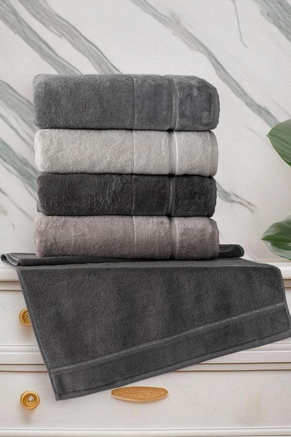 Altınbaşak (4.Lü Kutulu Set) %100 Coton Yeni Sezon 50X90Cm.  Lüks El  Ve Yüz Havlu Seti - Image 1