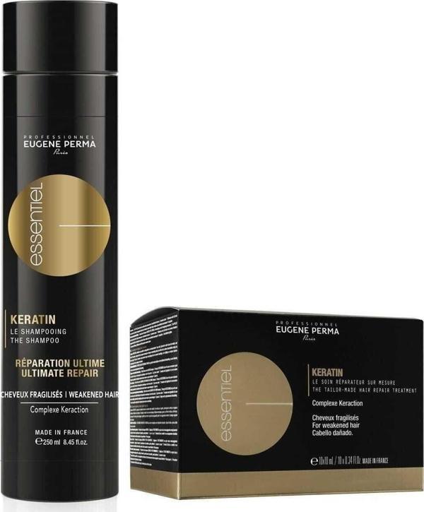Eugene Perma Eugene Yıpranmış Saçların Saglıgına Keratin Şampuan 250 Ml Keratin Serum 10X10 Ml 9586235568584 - Image 1