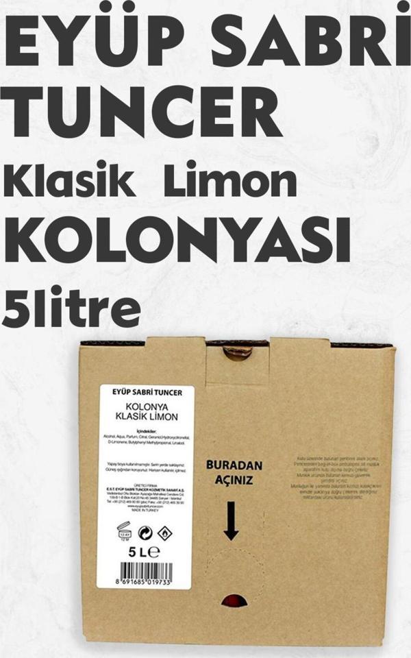 Eyüp Sabri Tuncer Klasik Limon Kolonyası 5 Lt - Image 1
