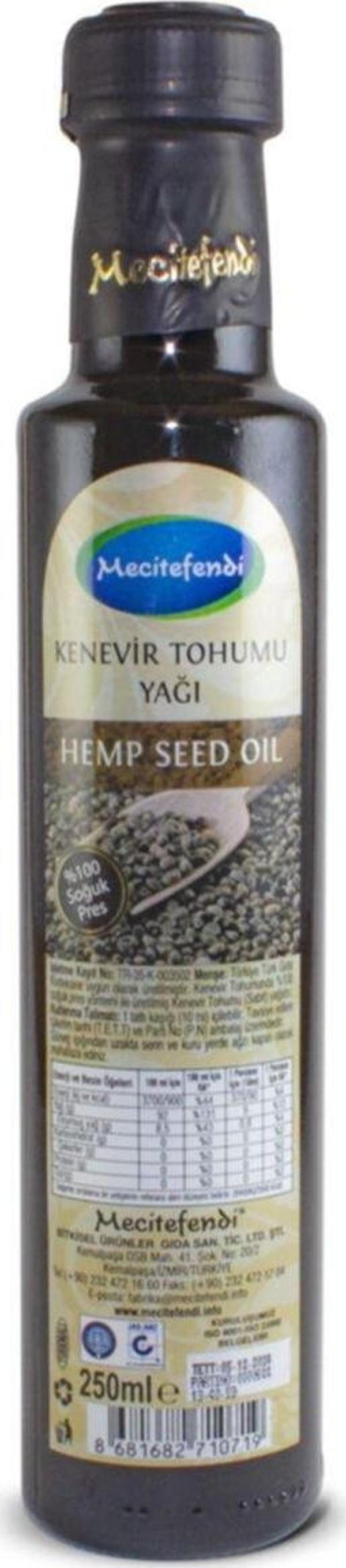 Mecitefendi Soğuk Press Kenevir Tohumu Yağı 250 Ml - Image 1