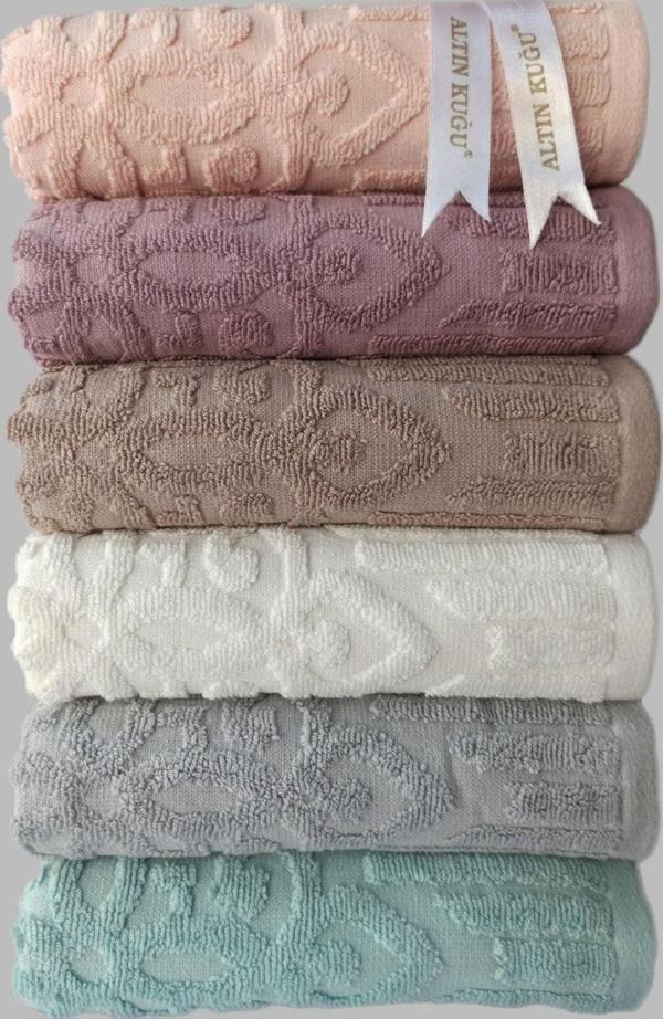 Altınbaşak Emma Jakarlı Havlu 6 Adet - Image 1