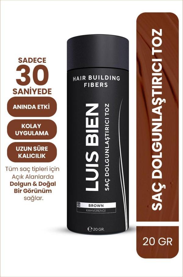Luis Bien Saç Dolgunlaştırıcı  Toz Fiber- Kahverengi 8681967480771 - Image 1