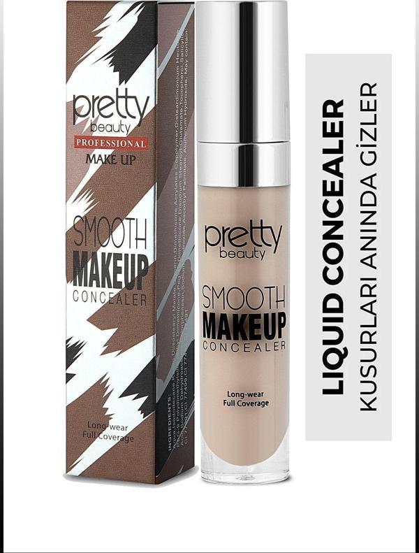 Pretty Beauty Likit Fırçalı Göz Altı Kapatıcısı Concealer Koyu No:3 - Image 1