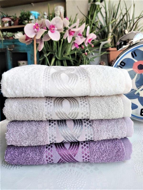 Z&N Style Annem Bukle Jakarlı 50X90 Cm. Çeyizlik El Ve Yüz 4'Lü Lüks Havlu Seti (Özel Çantalı Amblajında) - Image 1