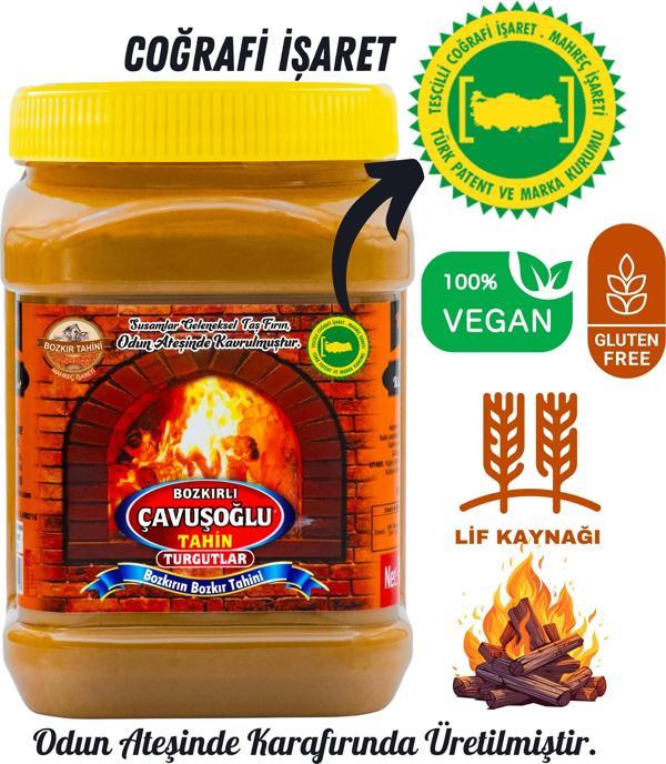 Çavuşoğlu Bozkır Tahini Kepekli Tahin Plastik Kutu 930 Gr - Image 1