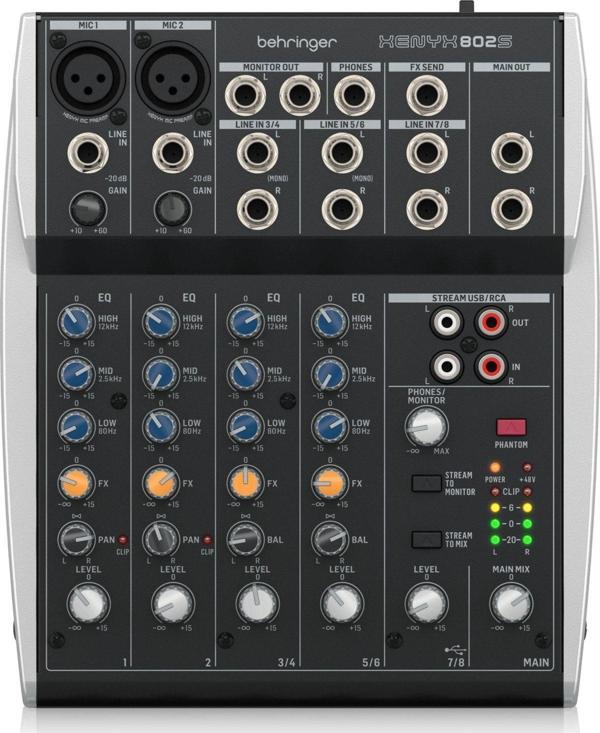 Behringer Xenyx 802S Premium Analog 8-Input Mixer With Usb Stream - Image 1