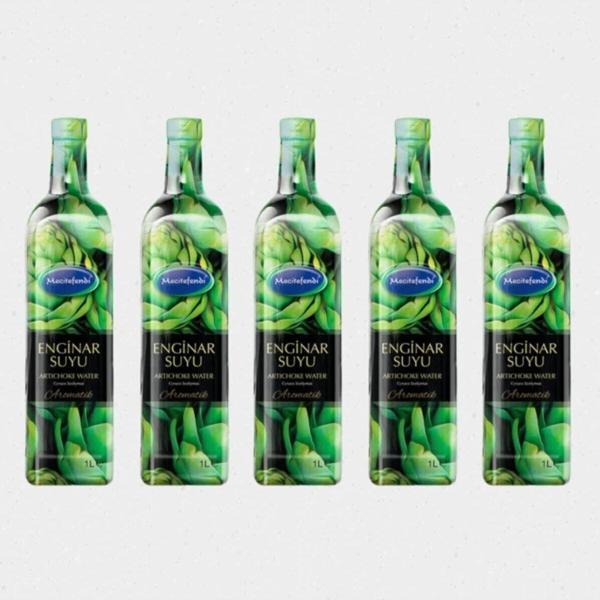 Mecitefendi 5 Adet Enginar Suyu Cam Şişe X 1 Litre - Image 1