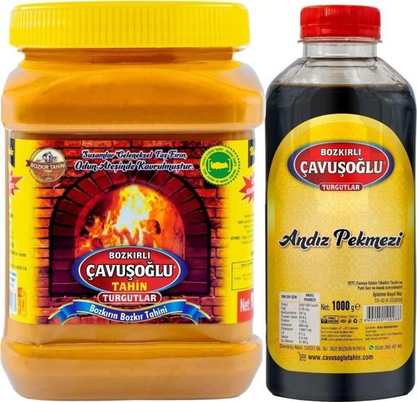 Bozkırlı Çavuşoğlu Odun Ateşinde Kepeksiz Bozkır Tahini 930G + Andız Pekmezi 930G - Image 1