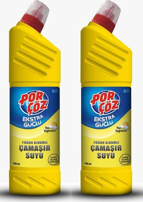 Porçöz Yoğun Kıvamlı Çamaşır Suyu Yaz Yağmuru 750 Ml X 2 Adet - Image 1