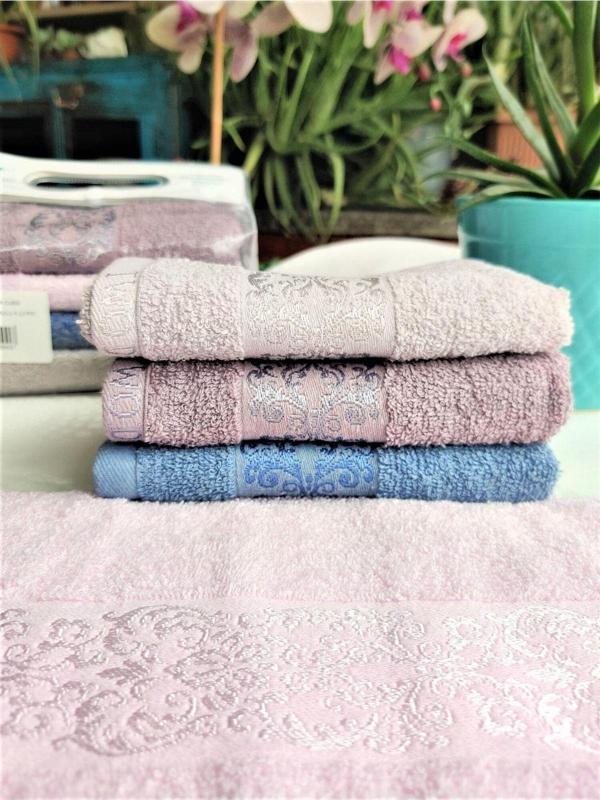 Z&N Style Bukle Jakarlı Çeyizlik 30X50 Cm 4'Lü Mutfak Ve El Havlu Seti - Image 1