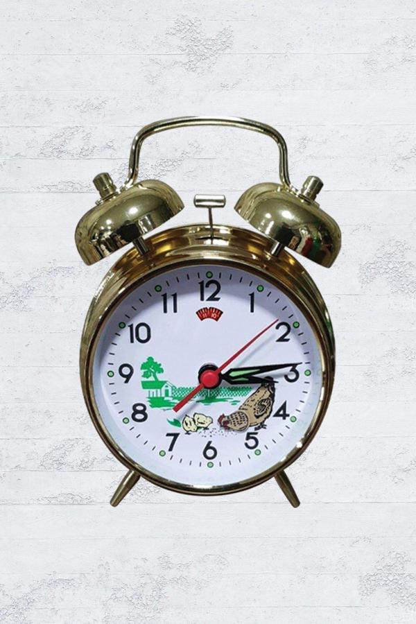 Time Gold Nostaljik Tavuklu Guguklu Kurmalı Çalar Masa Saati - Image 1