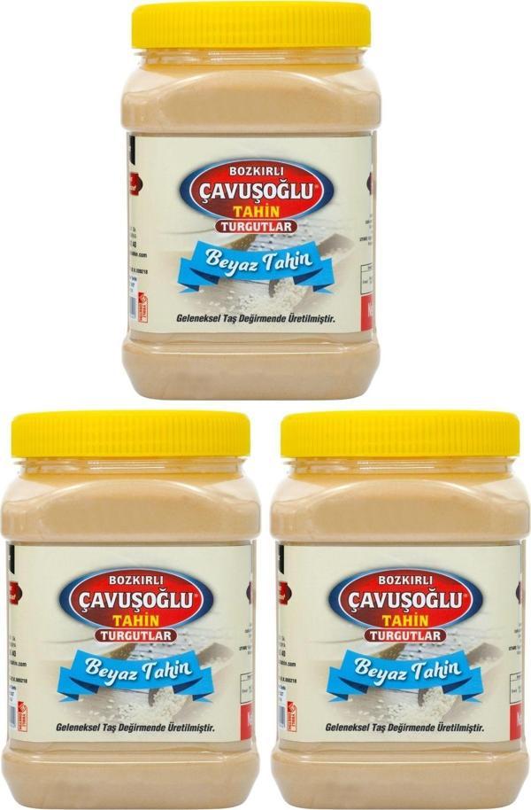 Bozkırlı Çavuşoğlu Tek Kavrulmuş Beyaz Tahin Bozkır Tahini 930G X 3 - Image 1