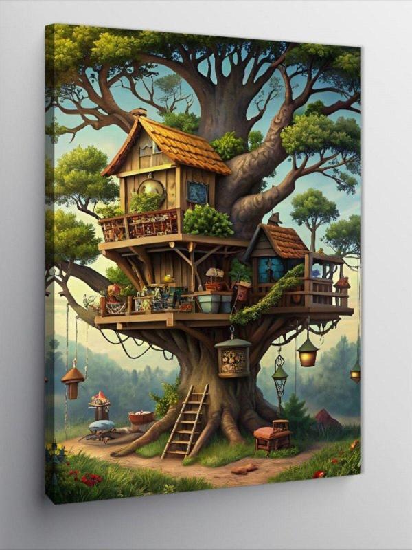 Kanvas Tablo Ağaç Evi - Image 1