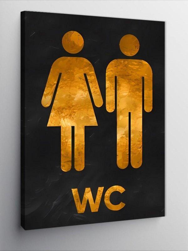Kanvas Tablo  Ve Bay Wc Simgesi - Image 1
