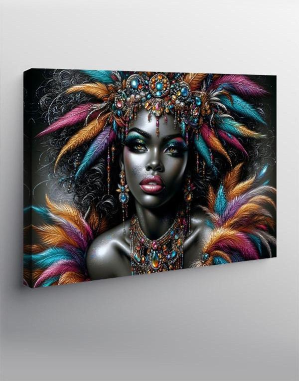 Kanvas Tablo Aksesuarlı Afrikalı Kadın - Image 1