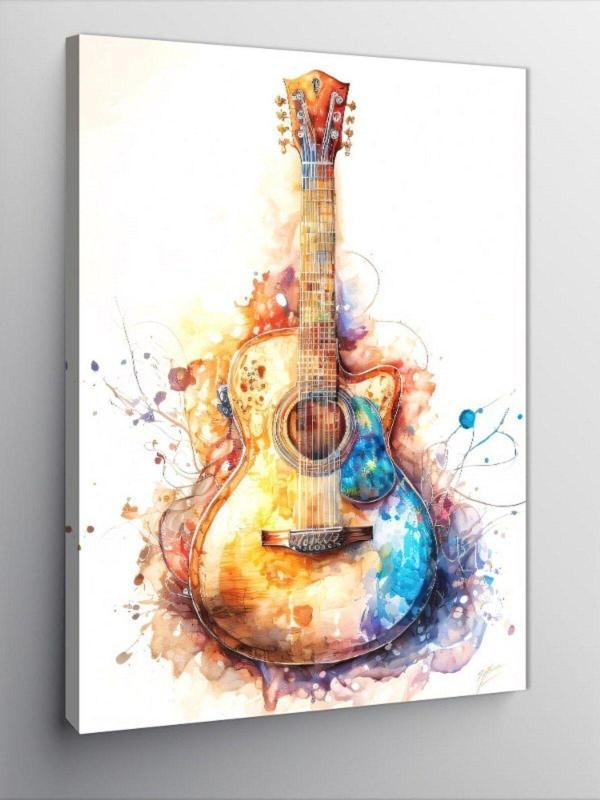Kanvas Tablo Akustik Gitar - Image 1