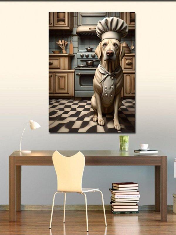 Kanvas Tablo Aşçı Köpek - Image 1