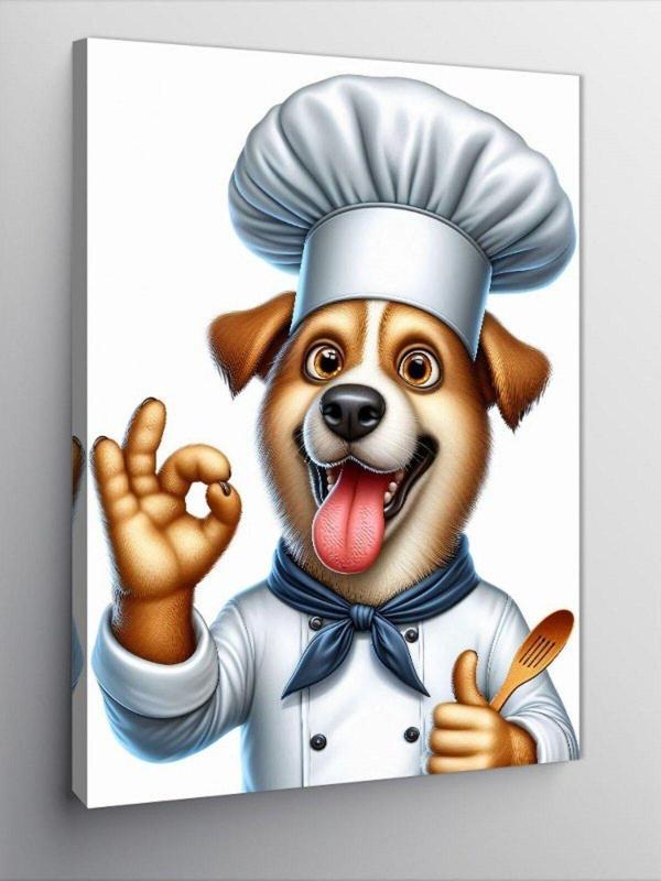 Kanvas Tablo Aşçı Köpek - Image 1