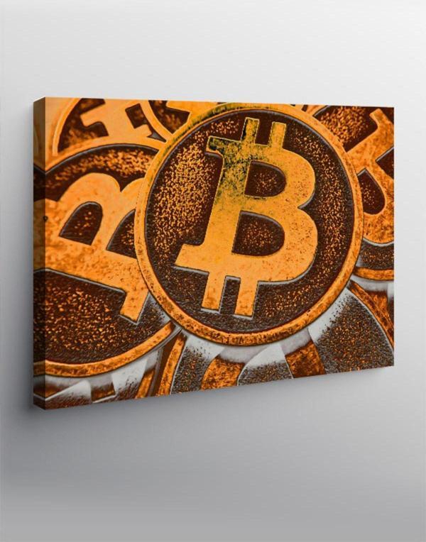 Kanvas Tablo Bitcoin Sembolü - Image 1