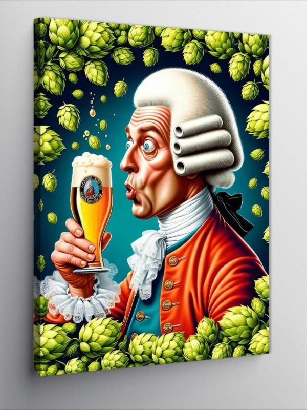 Kanvas Tablo Bira İçen Mozart - Image 1