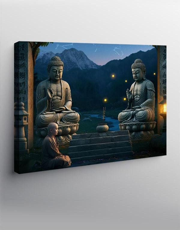 Kanvas Tablo Buda Heykeli - Image 1