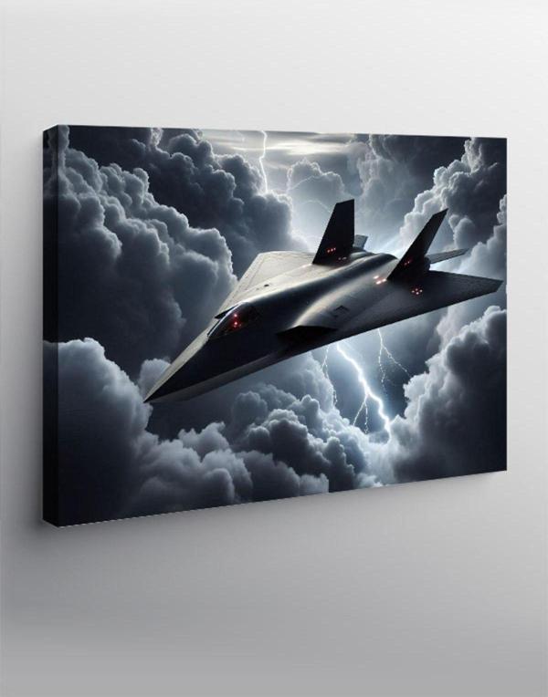 Kanvas Tablo Bulutlarda Jet Uçağı - Image 1