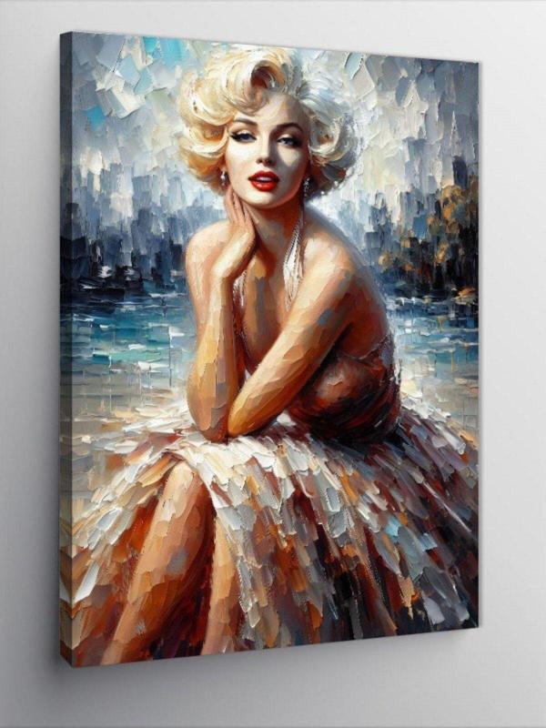 Kanvas Tablo Deniz Kıyısında Marilyn - Image 1