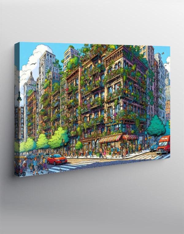 Kanvas Tablo Doğal Yeşil Bina - Image 1