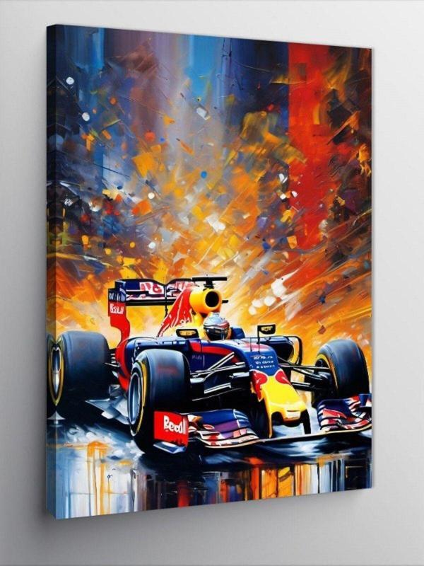 Kanvas Tablo Formula 1 Arabası Çizimi - Image 1