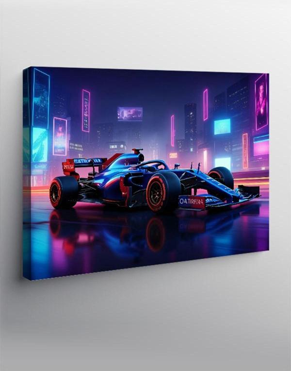Kanvas Tablo Gece Formula Aracı - Image 1