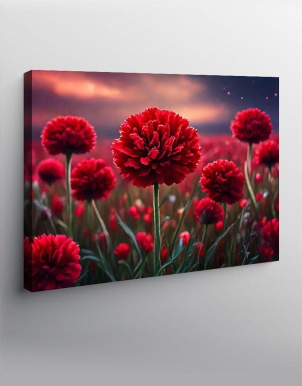 Kanvas Tablo Kırmızı Çiçekler - Image 1