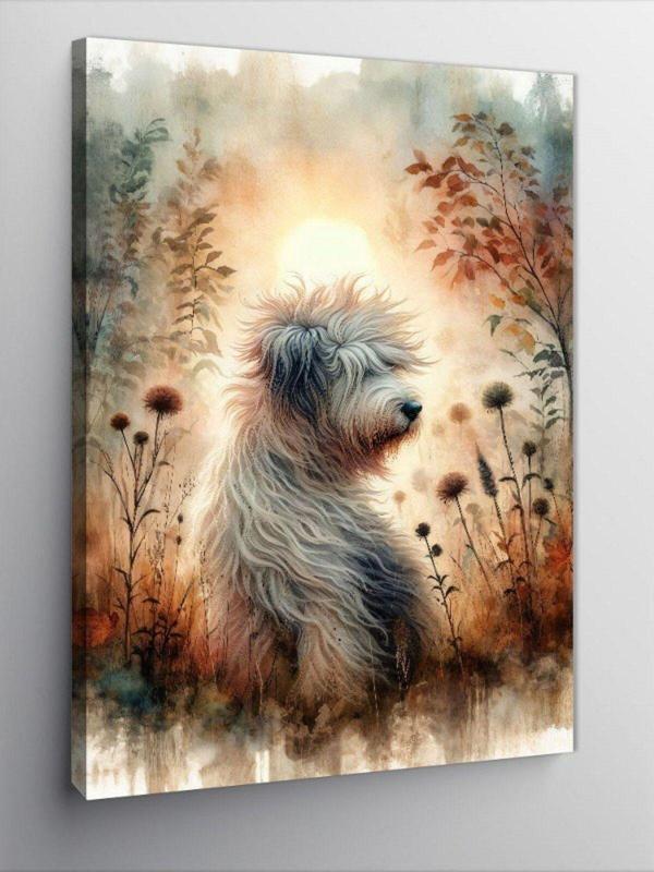 Kanvas Tablo Kürk İçinde Beyaz Köpek - Image 1