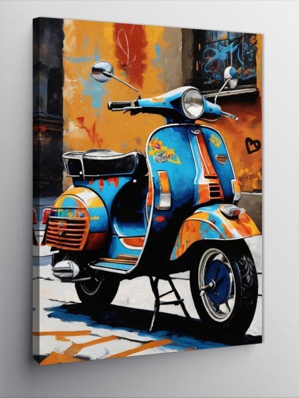 Kanvas Tablo Rekto Scooter Motor - Image 1