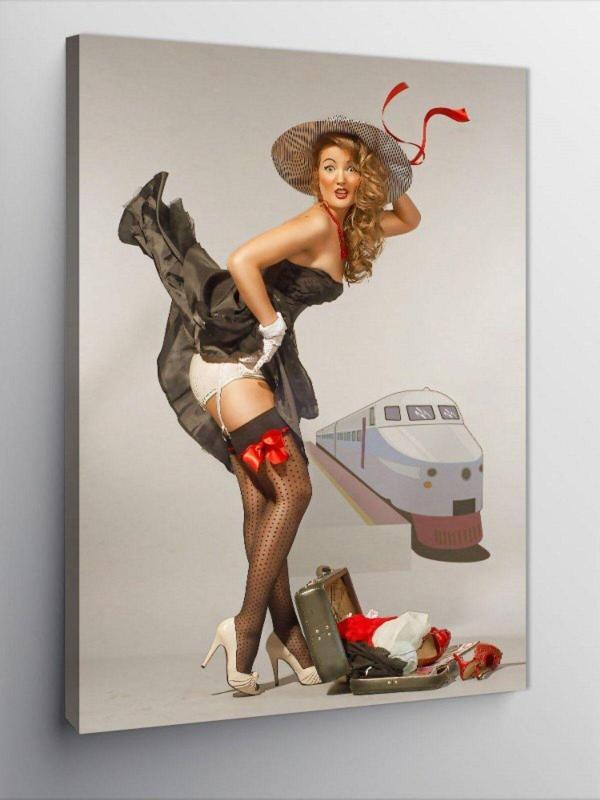 Kanvas Tablo Sakar Pin Up Kızı - Image 1