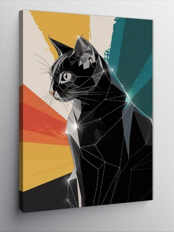 Kanvas Tablo Siyah Kedi - Image 1