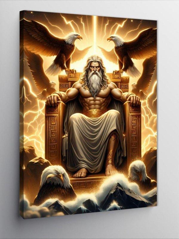Kanvas Tablo Zeus Ve Kartallar - Image 1