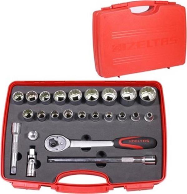 İZELTAŞ 1/2" ON İKİ KÖŞE LOKMA TAKIMI 24 PARÇA - Image 1