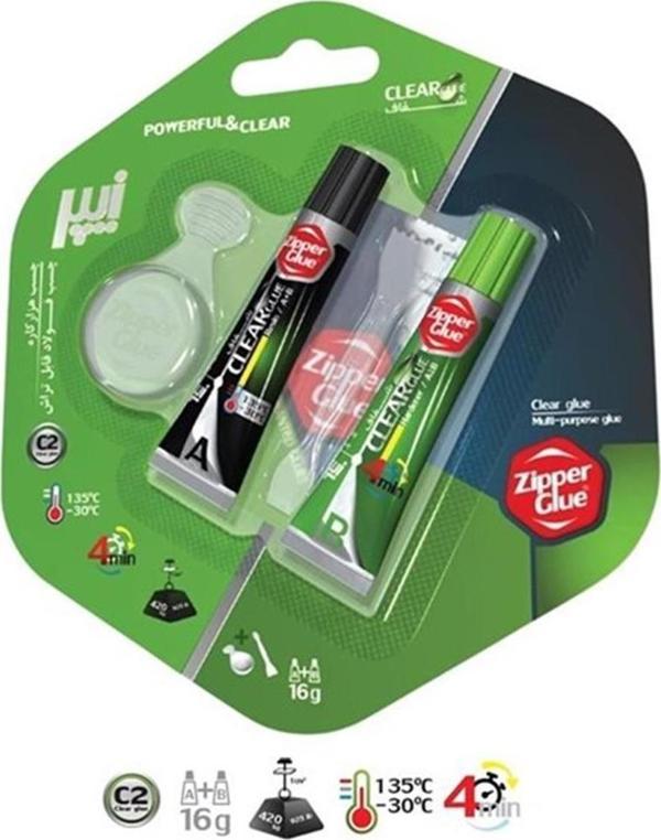 ZİPPER GLUE İRAN MALI ÇİFT KARIŞIMLI YAPIŞTIRICI 16 Gr ŞEFFAF - Image 1