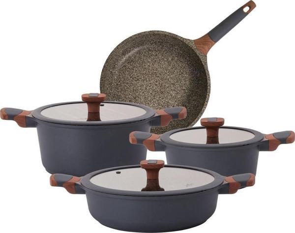 Jumbo 500.01.01.3330 Stone 4'lu Tencere Seti - Image 1