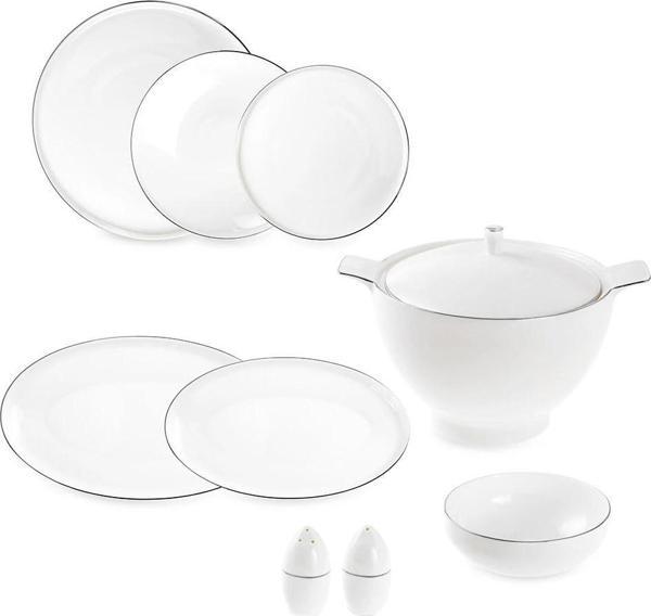Jumbo Bianca Platin 57 Parça 12 Kişilik Yemek Takımı - Image 1