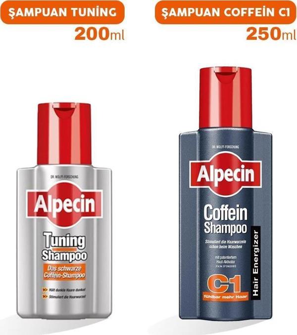 Alpecin Şampuan Tuning Shampoo 200 ml ve Coffein C1 250 ml - Image 1