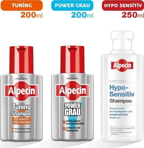 Alpecin Şampuan Tuning Shampoo, Power Grau ve Hypo Sensitiv - Image 1