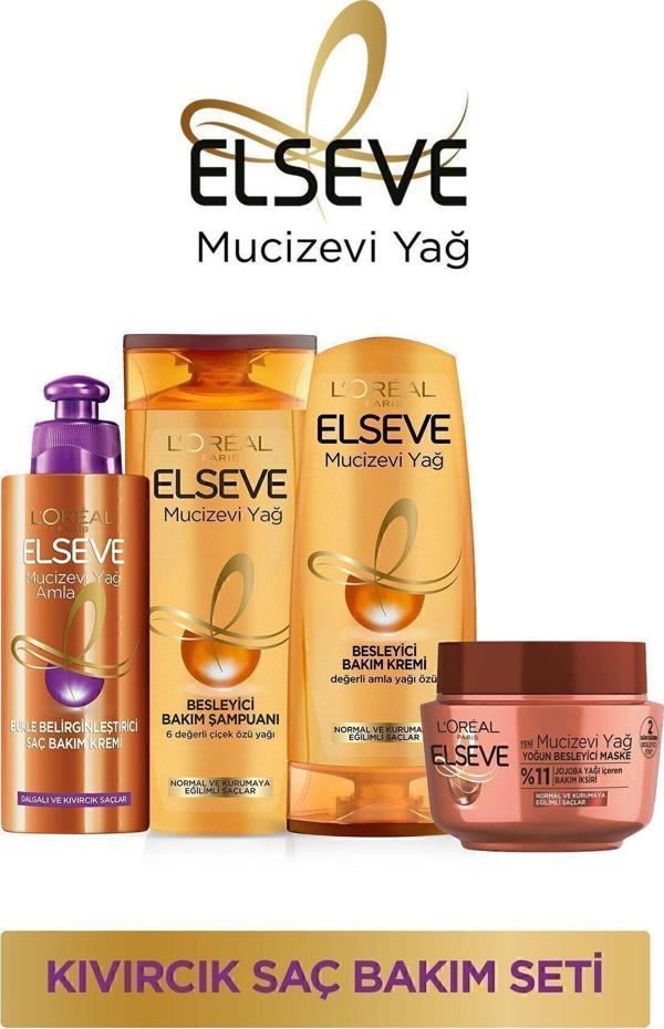 Elseve Mucizevi Yağ Kıvırcık Saç Bakım Seti - Image 1